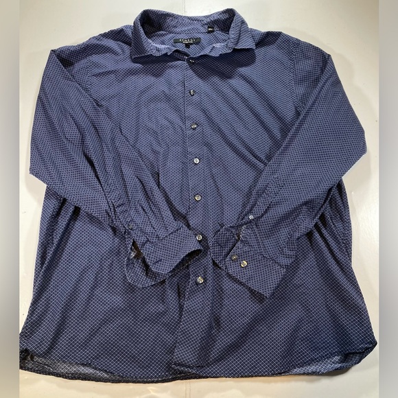 Men’s Synergy Stretch 1XLT Dark Blue Button Up - Picture 2 of 6